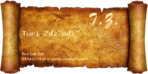 Turi Zénó névjegykártya